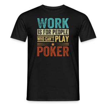Tenue de carte de casino de jeu professionnelle - T-shirt homme - noir - Devant - AI Model Male 178 light (178cm)