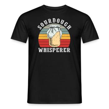 Sourdough Whisperer Bakery Bakers Retro Outfit - Männer T-Shirt - Schwarz - Vorne - AI Model Male 178 light (178cm)