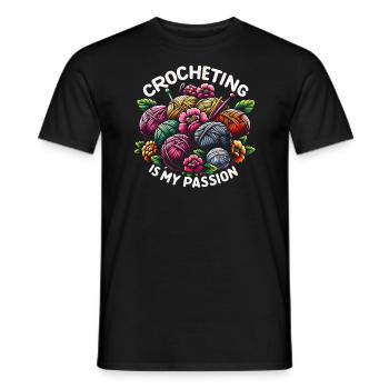 Häkeln Häkeln Häkelhäkeln Garn Stricken Zitate - Männer T-Shirt - Schwarz - Vorne - AI Model Male 178 light (178cm)