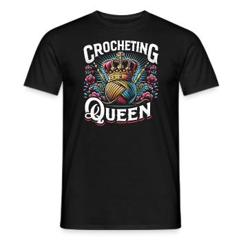 Crocheter Crochet Crocheting Queen Lady Girl - Männer T-Shirt - Schwarz - Vorne - AI Model Male 178 light (178cm)