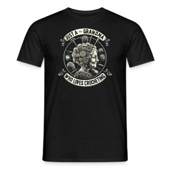 Crochet Crochet Fil Tricot Vêtements - T-shirt homme - noir - Devant - AI Model Male 178 light (178cm)