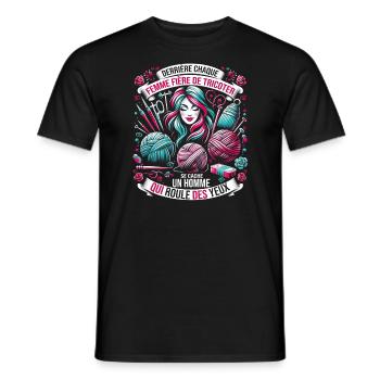 Häkeln Häkeln Häkelhäkeln Garn Stricken Zitate - Männer T-Shirt - Schwarz - Vorne - AI Model Male 178 light (178cm)