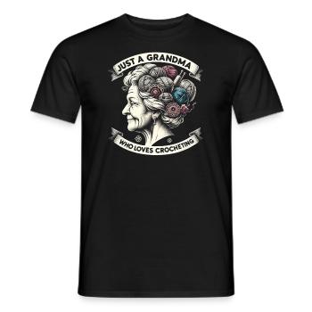 Crochet Crochet Fil Tricot Vêtements - T-shirt homme - noir - Devant - AI Model Male 178 light (178cm)