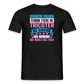 Häkeln Häkeln Häkelhäkeln Garn Stricken Zitate - Männer T-Shirt - Schwarz - Vorne - AI Model Male 178 light (178cm)