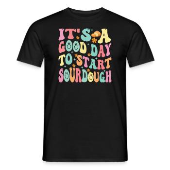 Bäckerei-bäcker-brotliebhaber-sauerteig-enthusiast - Männer T-Shirt - Schwarz - Vorne - AI Model Male 178 light (178cm)