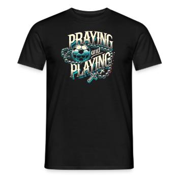 Football Compétition enthousiaste Entraîneur religieux - T-shirt homme - noir - Devant - AI Model Male 178 light (178cm)
