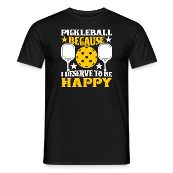 PPickleball Player Paddleball Tournament Dinking - Men's T-Shirt - black - Front - AI Model Male 178 light (178cm)
