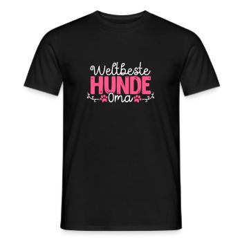 Weltbeste HUNDE Oma - Männer T-Shirt - Schwarz - Vorne - AI Model Male 178 light (178cm)