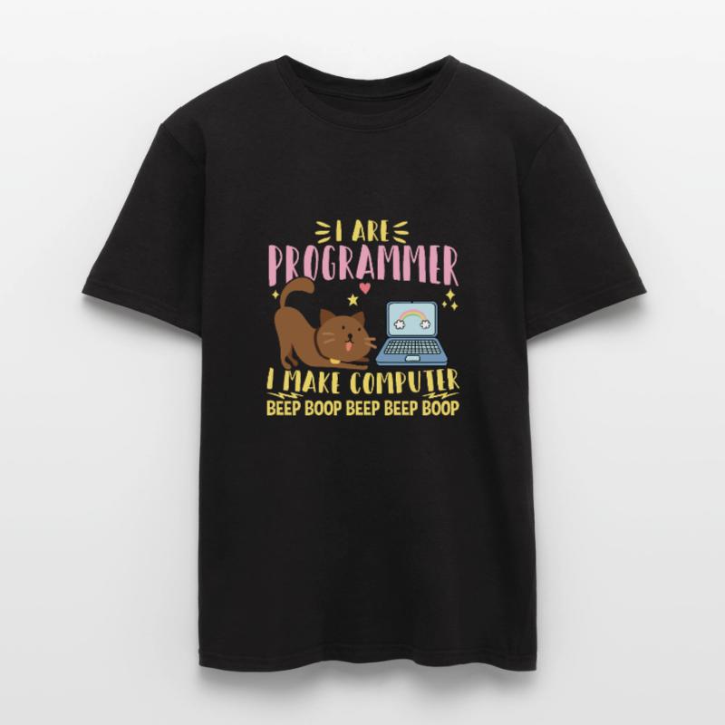 I Are Programmer I Makes Computer Beep Boop Coder Männer T-Shirt