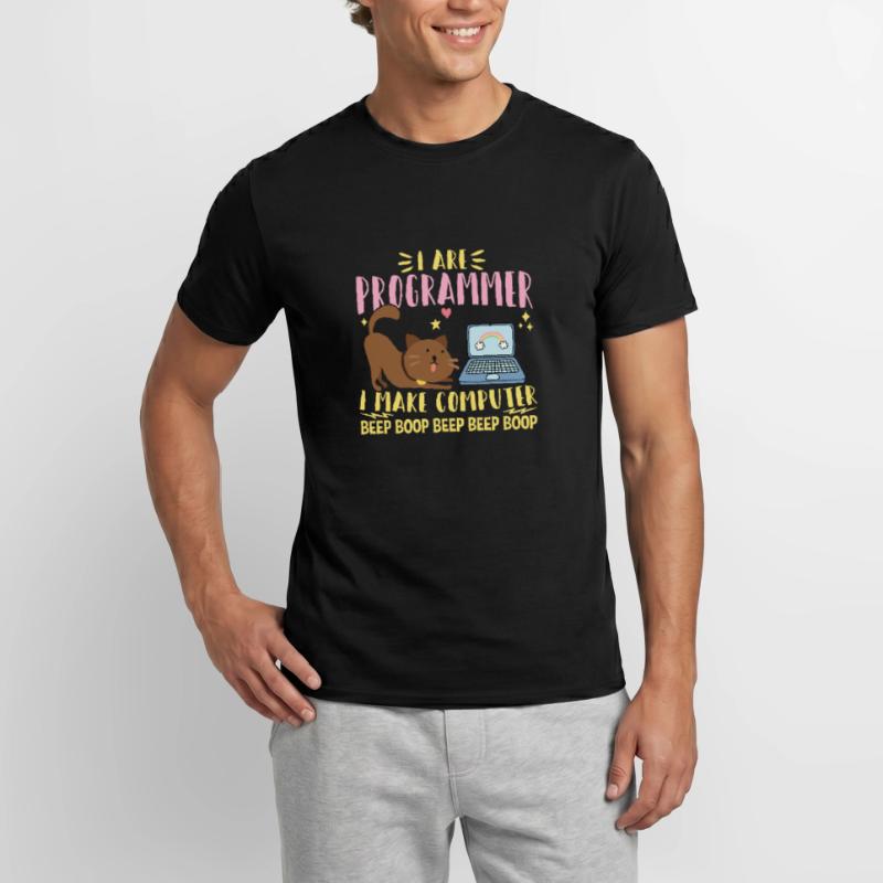 I Are Programmer I Makes Computer Beep Boop Coder Männer T-Shirt