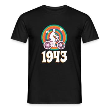 1945 Hoffmann LSD Découverte - T-shirt homme - noir - Devant - AI Model Male 178 light (178cm)