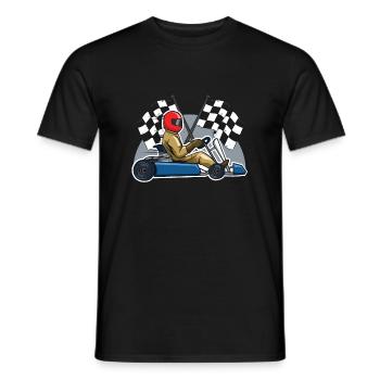 Idée cadeau vintage karting rétro karting - T-shirt homme - noir - Devant - AI Model Male 178 light (178cm)