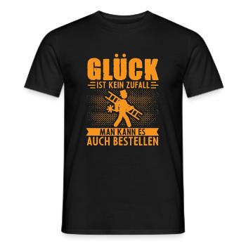Glück Ist Kein Zufall Schornsteinfeger Glück Kamin - Männer T-Shirt - Schwarz - Vorne - AI Model Male 178 light (178cm)
