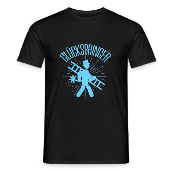 Glücksbringer Schornsteinfeger Kaminfeger Geschenk - Männer T-Shirt - Schwarz - Vorne - AI Model Male 178 light (178cm)