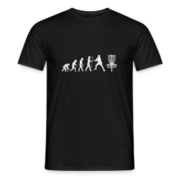 Evolution Disc Golf Discgolf Ultimate Disc Frolf - Männer T-Shirt - Schwarz - Vorne - AI Model Male 178 light (178cm)