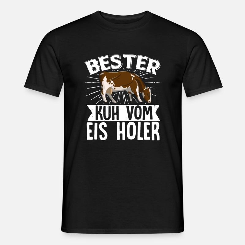 Bester Kuh Vom Eis Holer Witziges Bauer Kühe - Männer T-Shirt - Schwarz