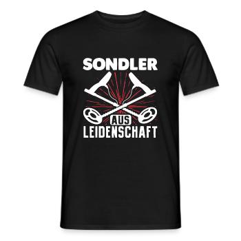 Sondler Aus Leidenschaft Sondel Sondengänger - Männer T-Shirt - Schwarz - Vorne - AI Model Male 178 light (178cm)