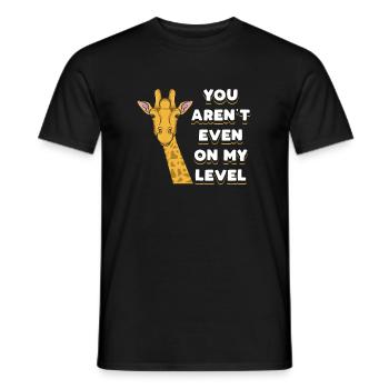 Girrafe Level Up - Men's T-Shirt - black - Front - AI Model Male 178 light (178cm)