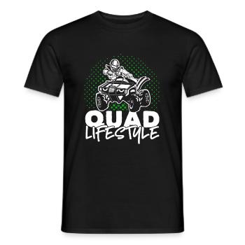 Quad ATV quad conduite tout-terrain quad conduite quad - T-shirt homme - noir - Devant - AI Model Male 178 light (178cm)