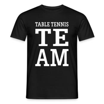 Tisch Tennis Team - Männer T-Shirt - Schwarz - Vorne - AI Model Male 178 light (178cm)