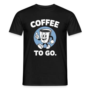 Kaffee zum Mitnehmen Illustration Retro Vintage - Männer T-Shirt - Schwarz - Vorne - AI Model Male 178 light (178cm)