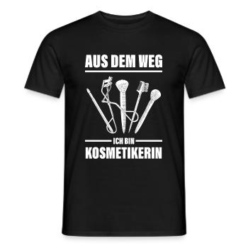 Kosmetik aus dem Weg ich bin Kosmetikerin Schminke - Männer T-Shirt - Schwarz - Vorne - AI Model Male 178 light (178cm)