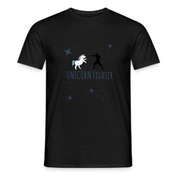 Unicorn Fighter vs Unicorn - Männer T-Shirt - Schwarz - Vorne - AI Model Male 178 light (178cm)