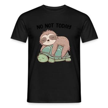Nicht heute Lustiges Faultier Niedliche Tierliebhaberin - Männer T-Shirt - Schwarz - Vorne - AI Model Male 178 light (178cm)