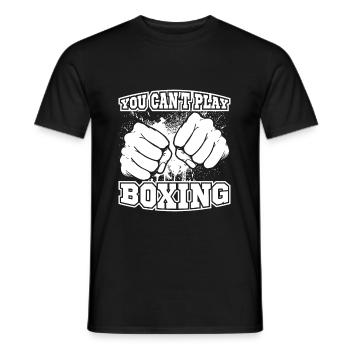 You can't play boxing - Männer T-Shirt - Schwarz - Vorne - AI Model Male 178 light (178cm)