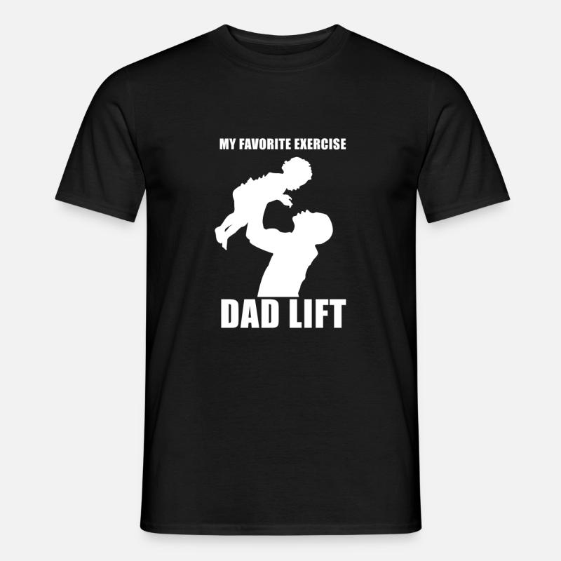 Dad Lift - Männer T-Shirt - Schwarz