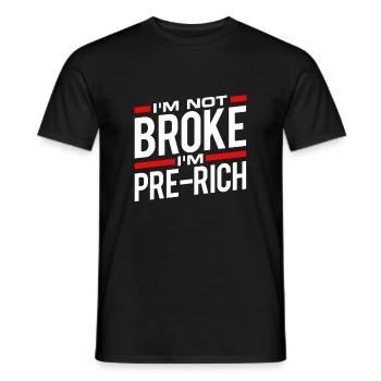 I'm not broke - Men's T-Shirt - black - Front - AI Model Male 178 light (178cm)
