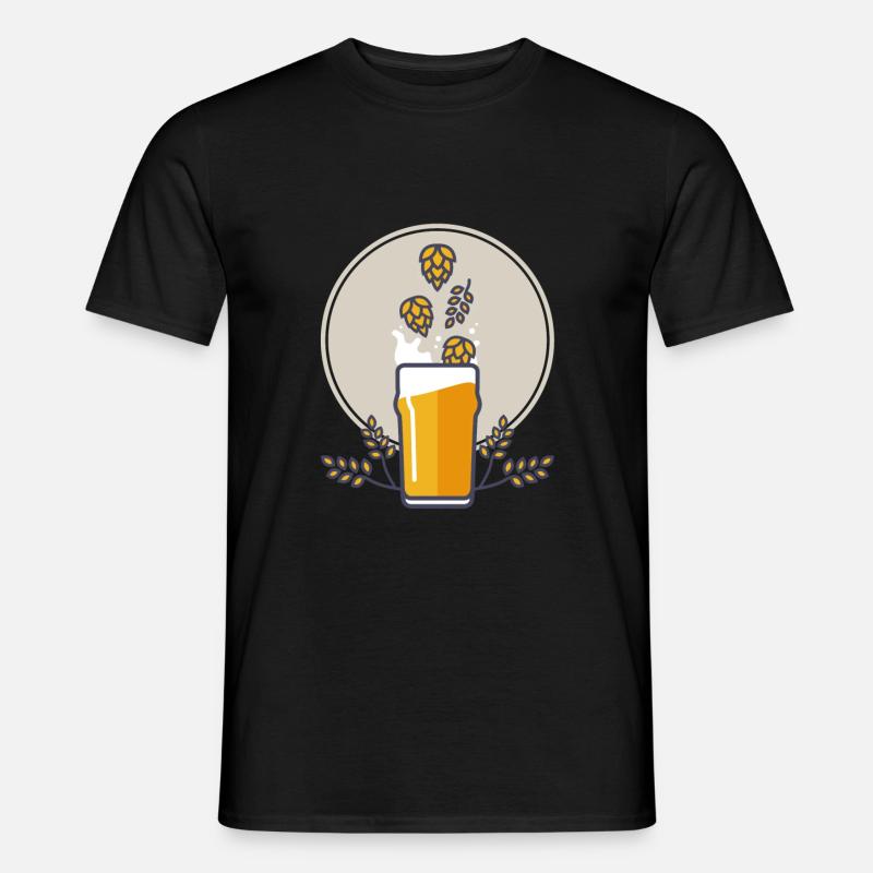 Beer splash - Männer T-Shirt - Schwarz