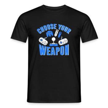 Choose your Weapon Gaming T-SHirt - Männer T-Shirt - Schwarz - Vorne - AI Model Male 178 light (178cm)