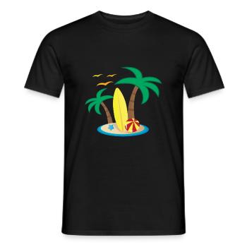 Holiday Island Design - T-shirt homme - noir - Devant - AI Model Male 178 light (178cm)