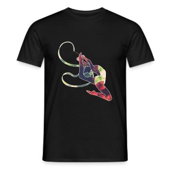 Gymnastique rythmique / gymnastique / gymnastique - T-shirt homme - noir - Devant - AI Model Male 178 light (178cm)