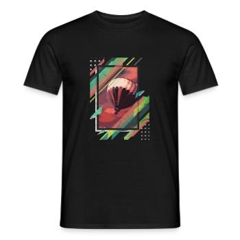 Plakat abstrakt Geschenk Heißluftballon Ballon - Männer T-Shirt - Schwarz - Vorne - AI Model Male 178 light (178cm)