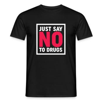 Dites non aux drogues - Lutte contre les drogues - Drug Free - T-shirt homme - noir - Devant - AI Model Male 178 light (178cm)