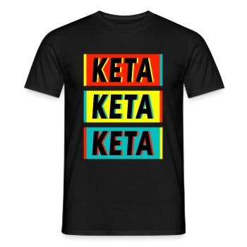 keta - ketamine - techno - funny drug shirt - Men's T-Shirt - black - Front - AI Model Male 178 light (178cm)
