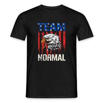 Équipe Normal Bold Eagle Drapeau américain en détresse - T-shirt homme - noir - Devant - AI Model Male 178 light (178cm)