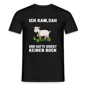 Ziegenbock Ziege -lustige Ziege meme "kein Bock" - Männer T-Shirt - Schwarz - Vorne - AI Model Male 178 light (178cm)