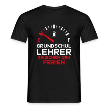LUSTIG GRUNDSCHULLEHRER FERIEN GRUNDSCHULE LEHRER - Männer T-Shirt - Schwarz - Vorne - AI Model Male 178 light (178cm)