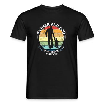 Père et fils meilleurs amis pour toujours - T-shirt homme - noir - Devant - AI Model Male 178 light (178cm)