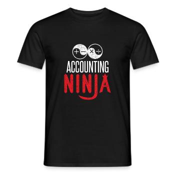 Accounting Ninja - Buchhaltung Finanzen Bilanz - Männer T-Shirt - Schwarz - Vorne - AI Model Male 178 light (178cm)