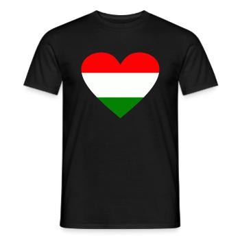 Ungarn - Männer T-Shirt - Schwarz - Vorne - AI Model Male 178 light (178cm)