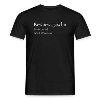 Österreich Revolvergoschn Wiener Dialekt Spruch - Männer T-Shirt - Schwarz - Vorne - AI Model Male 178 light (178cm)