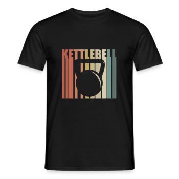 Geschenk Fitness GYM Shirt Bodybuilding Kettlebell - Männer T-Shirt - Schwarz - Vorne - AI Model Male 178 light (178cm)