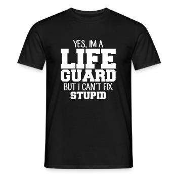 Lifeguard Shirt Lifeguard Gift - Men's T-Shirt - black - Front - AI Model Male 178 light (178cm)