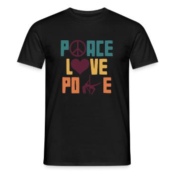 Tee shirt Danse de perche Danse de la paix - T-shirt homme - noir - Devant - AI Model Male 178 light (178cm)