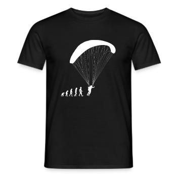 Evolution parachutiste shirt cadeau Sky - T-shirt homme - noir - Devant - AI Model Male 178 light (178cm)
