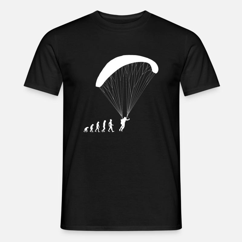 Evolution Fallschirmspringer Shirt Geschenk Sky - Männer T-Shirt - Schwarz